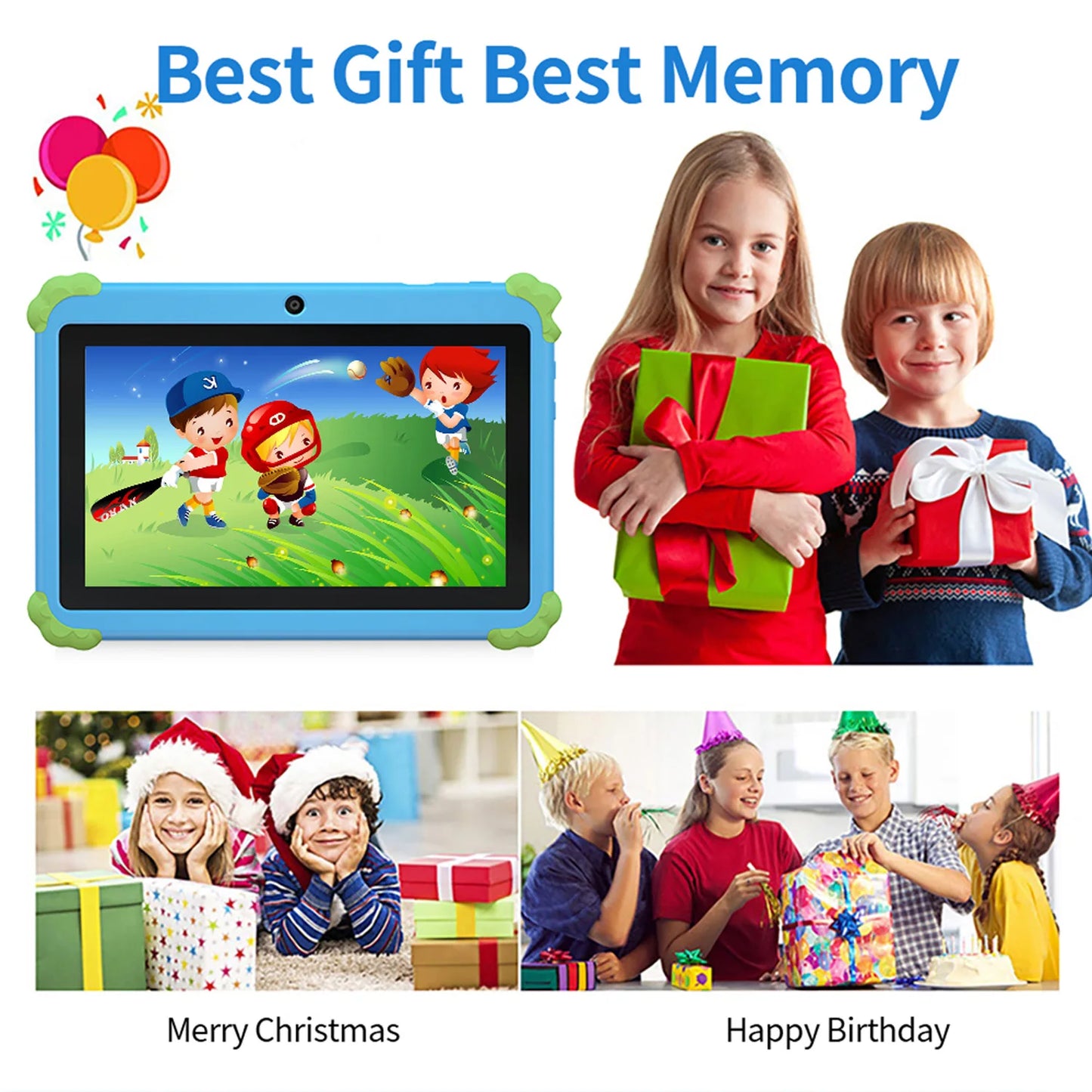 New 5G WiFi Android Tablet Cartoon Pattern 7 Inch Tablet PC Quad Core 4GB RAM 64GB ROM Cheap and Simple Children's Tablets