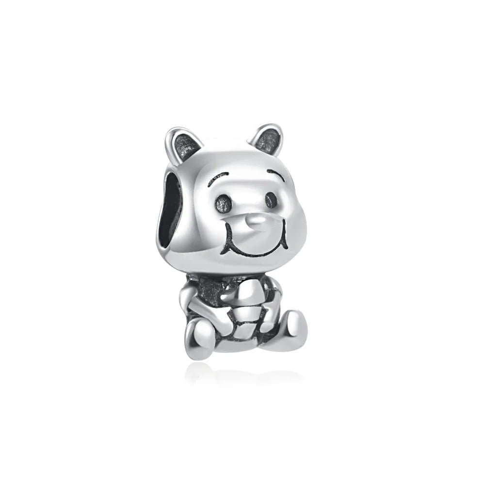 Hot Selling 925 Silver Pink Cake, Dog Paw, Luggage, Cup Bead Pendant Suitable for European Original Bracelet DIY Exquisite Jewelry