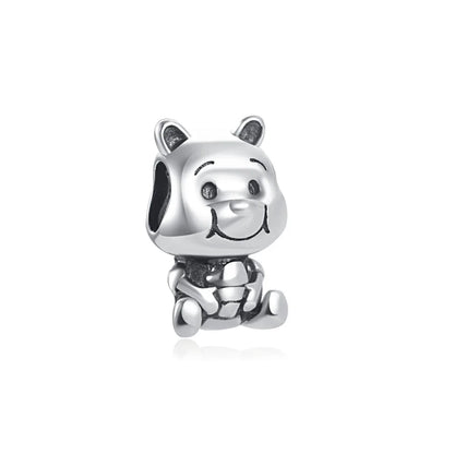 Hot Selling 925 Silver Pink Cake, Dog Paw, Luggage, Cup Bead Pendant Suitable for European Original Bracelet DIY Exquisite Jewelry