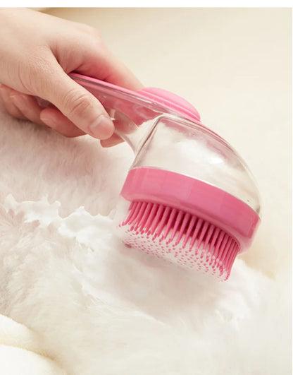 Long Handle Dog Cleaning Brush Soft Silicone Pet Bathing Brush Pet Grooming Comb for Cats Dogs Cat Massage Brush Pet Supplies