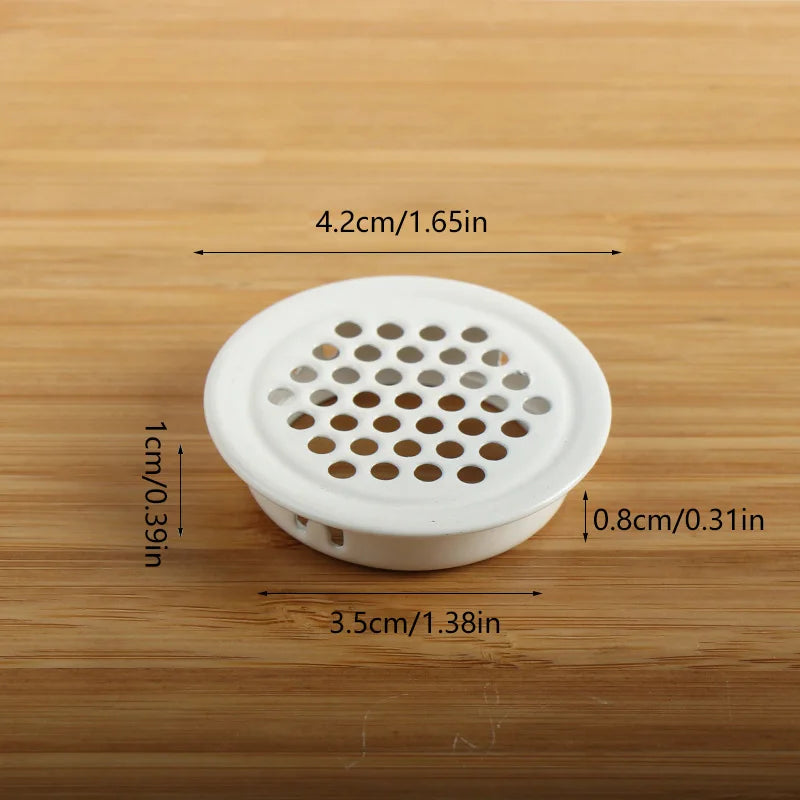 1Pc, Round Stainless Steel  Ventilation Cover, Louver Air Vent Grill Mesh Hole Cover For Wardrobe Cabinet, Furniture Accessories