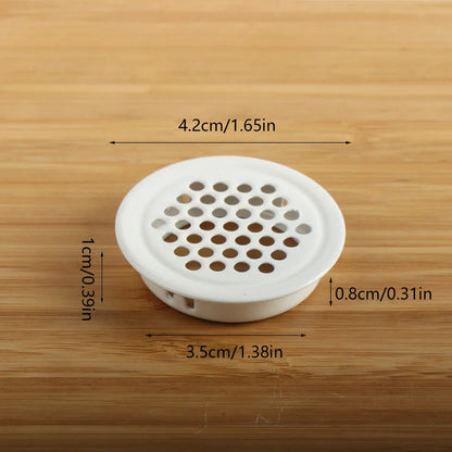 1Pc, Round Stainless Steel  Ventilation Cover, Louver Air Vent Grill Mesh Hole Cover For Wardrobe Cabinet, Furniture Accessories