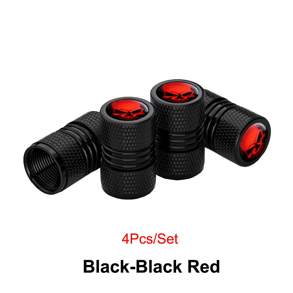4Pcs Anodized Aluminum Tire Valve Caps, Corrosion Resistant, Universal Stem Covers for Cars Trucks Motorcycles SUVs and Bikes