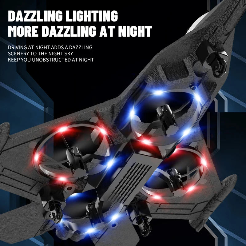 Aircraft RC Plane with Camera Remote Control Helicopter Obstacle Avoidance Fighter 2.4G Airplane EPP Foam Kids Christmas Toys