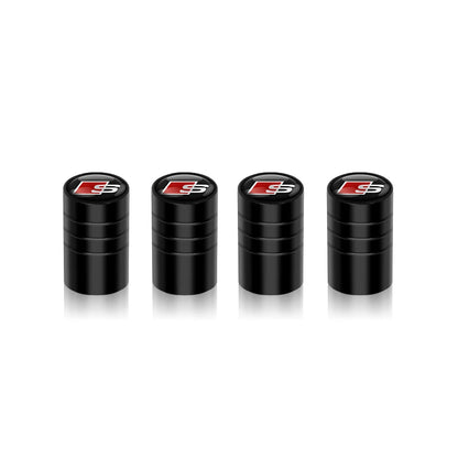 4pcs Aluminum Alloy Styling Car Wheel Tire Air Valve Caps Accessories For Audi Sline A1 A2 A3 A4 A4L A5 A6 A7 A8 A8L TT Q1 Q2 Q3