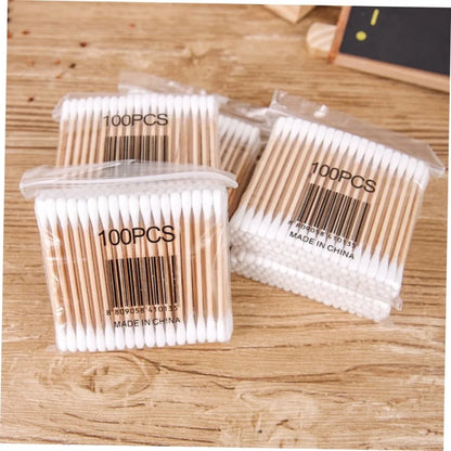 100/300/500/700/900Pcs Double-Tipped Cotton Swabs, for Tattooed Eyebrows, Beauty Makeup Tools for Wiping, Nail Polish Wiping