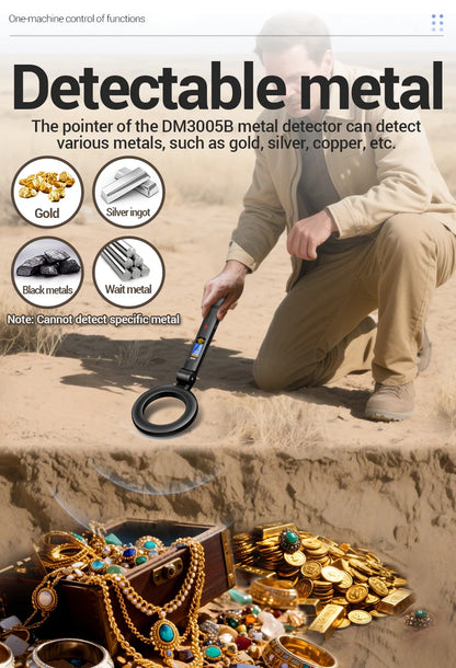 Metal Detector Handheld Beep Vibration Alarm ANENG DM3005B Airport Security Wall Circuit Check Gold Treasure Hunting Tool