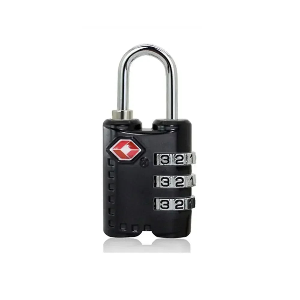 High Security TSA Customs Lock Overseas Customs Clearance Trolley Luggage Suitcase Backpack Password Padlock with Steel Cable