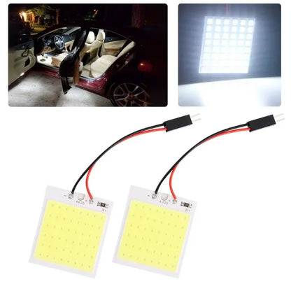 10/1 PCS 48 SMD T10 4W 12V COB Car Interior Panel LED Lights White Lamp Bulb Car Dome Reading Trunk Lamps