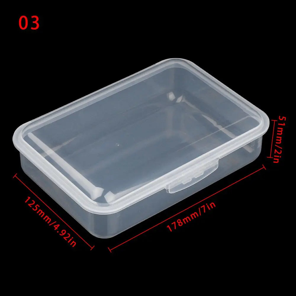 Various Shapes Plastic Transparent Storage Box, Small Items Sundries Organizer Case, Jewelry Earrings Rings Beads Container Tools