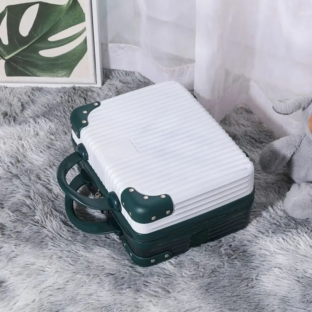 14-inch Lightweight Mini Travel Suitcase Cosmetic Box Waterproof Hand Luggage Organizer Makeup Case Portable Small Boarding Case