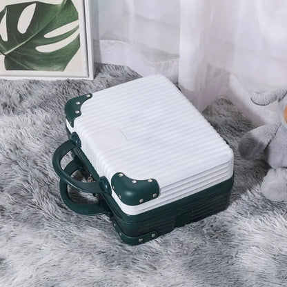 14-inch Lightweight Mini Travel Suitcase Cosmetic Box Waterproof Hand Luggage Organizer Makeup Case Portable Small Boarding Case