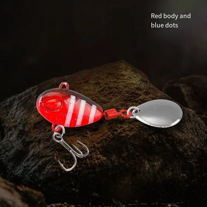 Spoon Spinner Bait Sinking Wobblers Baits Metal Jig VIB Lure Rotating Sequin Tail Lures Far Casting Fishing Baits for Sea Bass