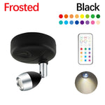 Battery Operated Spotlights, Indoor LED Wireless Spotlight, Indoor 13 Color Uplights with Rotatable Light Head, Stick-on Wall Hallway