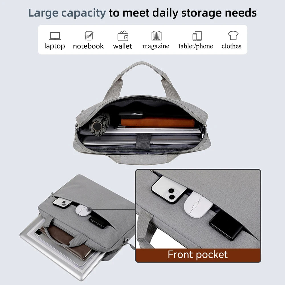 Laptop Sleeve Bag, 14 15.6 Inch Notebook Case For Macbook Air Pro Tablet, Waterproof Portable Travel Carrying Bag, Computer Handbag