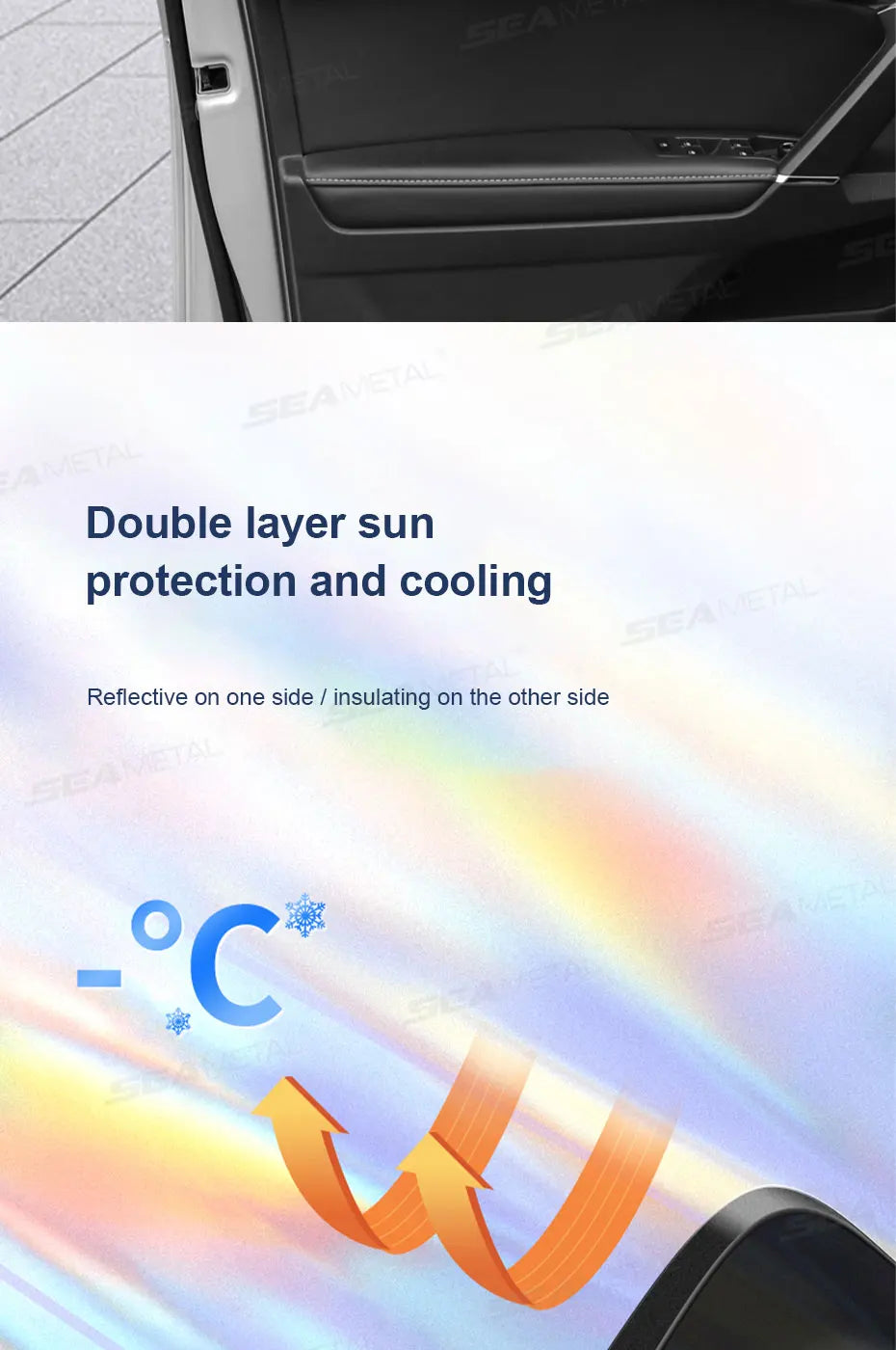 SEAMETAL Magnet Car Side Window Curtain Summer Cooling Car Sunshades UV Protector for Front/Back Window Car Styling Accessories
