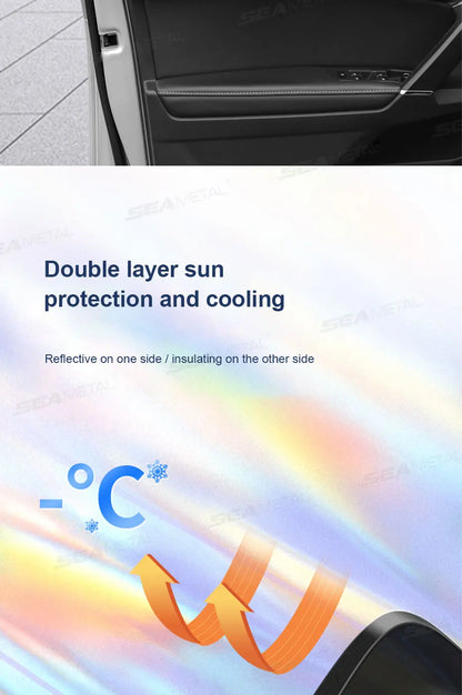 SEAMETAL Magnet Car Side Window Curtain Summer Cooling Car Sunshades UV Protector for Front/Back Window Car Styling Accessories