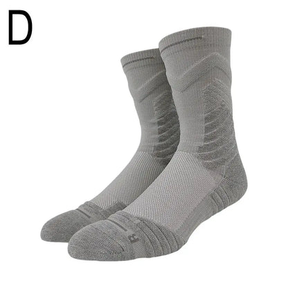 Bullfight 2.0 Men's High-top Sports Towel Basketball Socks, Bottom Practical Professional Long-tube Mid-tube Elite Thick Running Socks