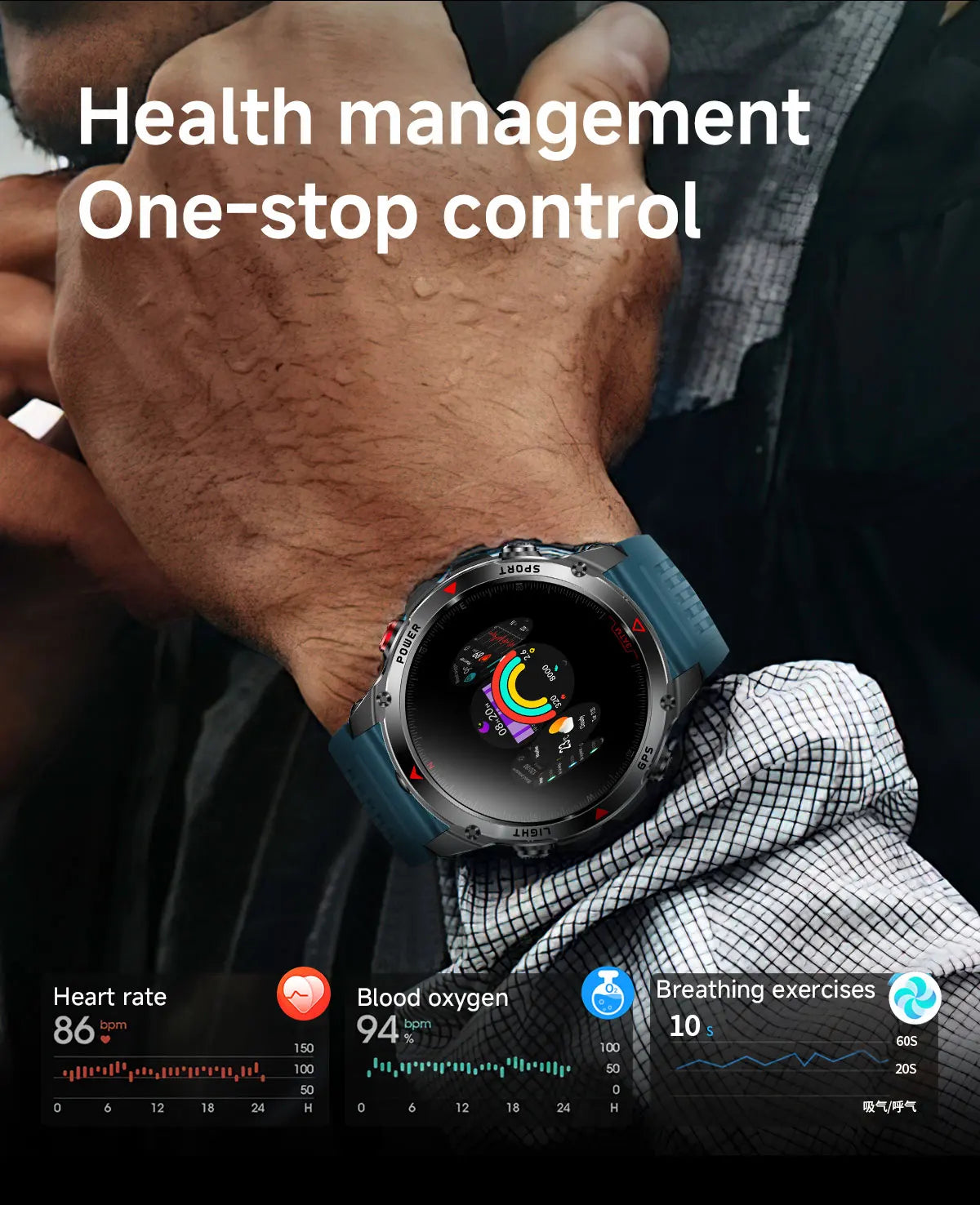 New Professional GPS Sports Smart Watch, Outdoor RIDE Run GPS track Swim Watchs Compass Altimeter, 3ATM Sports Bracelets, men, ladies