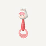 Cartoon Rattle, Newborn Sensory Grasp Toy, Chew-Safe Early Ed Handbell for Xmas & Bday Bite and Chew Toy Festival Gifts