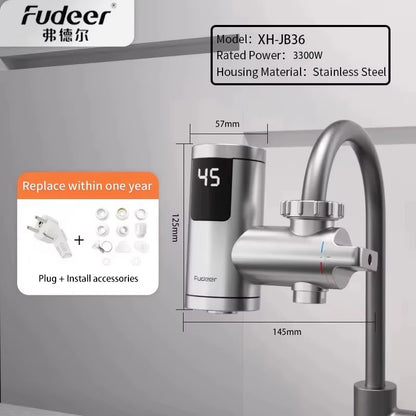 Fudeer Electric Water Heater Kitchen Faucet Connector Instant Hot Water Tap Adapter 220V Water Heater Bathroom Accessories