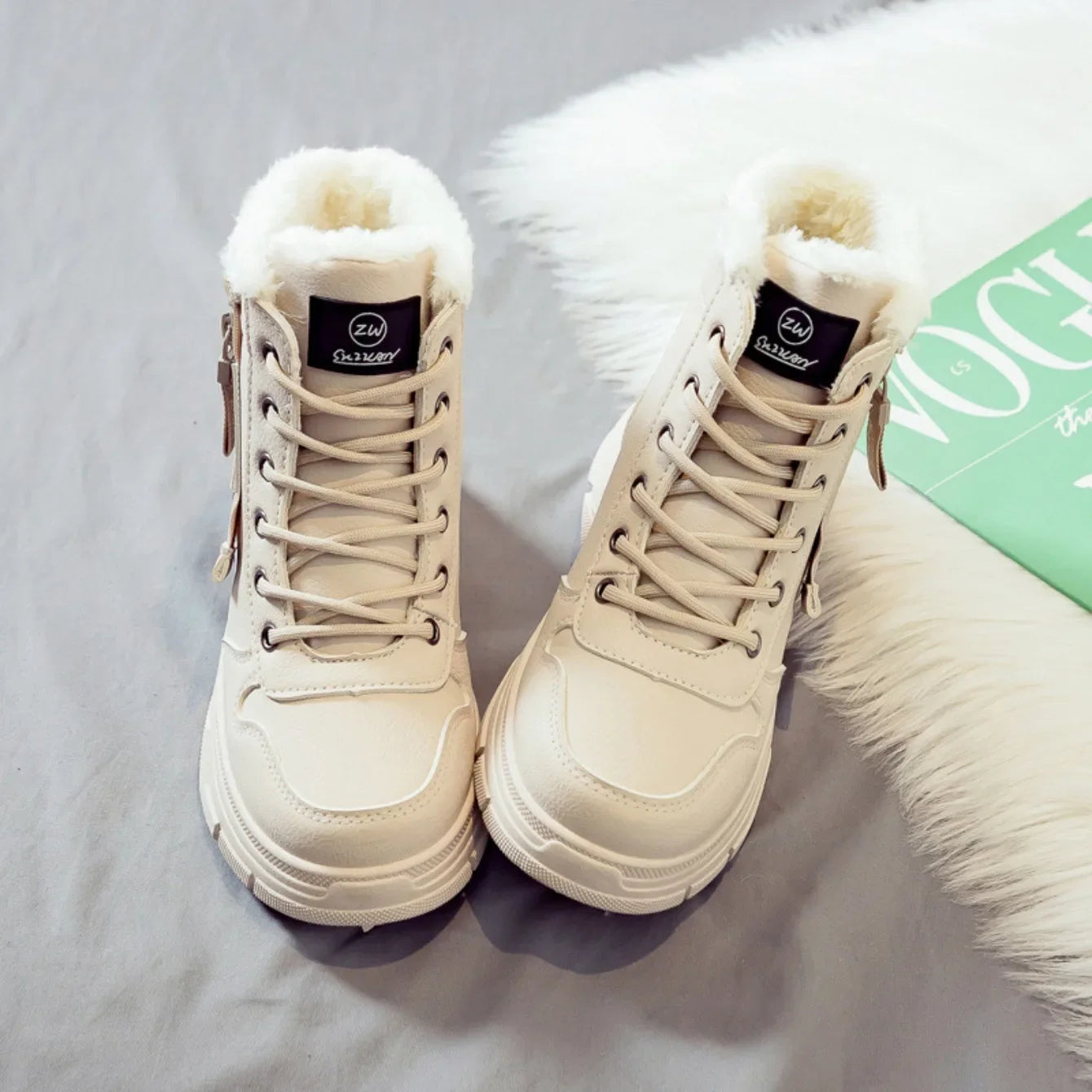Winter Women Snow Boots Casual High-top Shoes Lightweight Warm Women Sneakers Platform Ankle Boots Plus Size New Outdoor Boots