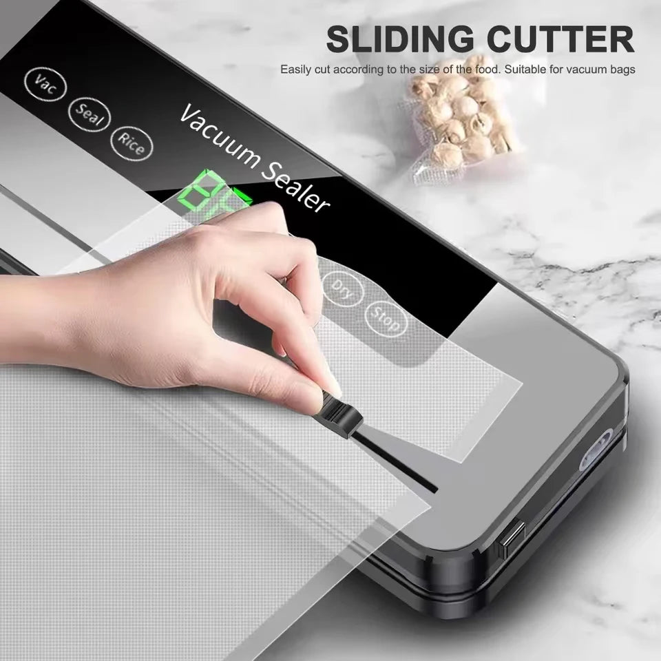 Food Vacuum Sealer Machine Wet Dry With UV Kitchen Storage Sealing Machine Built-in Cutter Food Vacuum Packaging Machine
