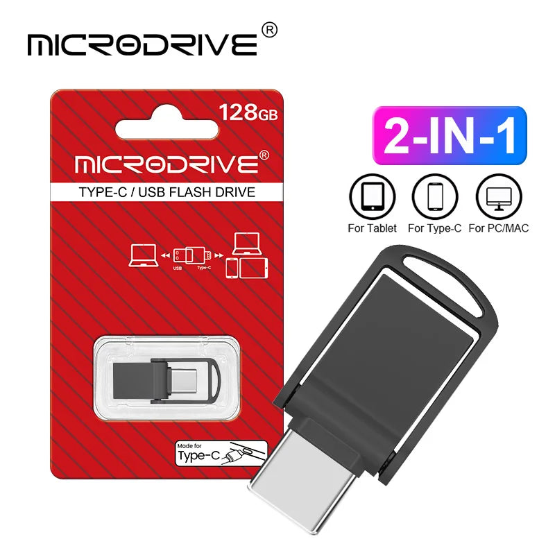 Mini Metal OTG Type C Pen Drive Usb Memory Stick 16GB 32GB 8GB usb flash card 128GB 256G 512G type-C Pendrive free shipping