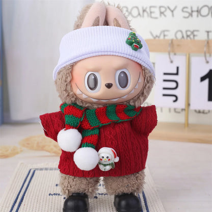Labubu Accessories Clothes Suitable For V1 V2 V3 Labubu  Christmas Deer Set Labubu Red clothing Christmas Fashion Gift