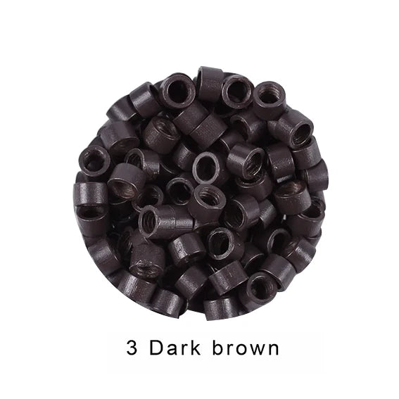 1000Pcs 4.0 mm Hair Extension Microringe Micro Links Rings Beads Links With Screws Thread Aluminium 7 Colors Optional