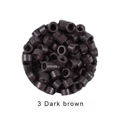 1000Pcs 4.0 mm Hair Extension Microringe Micro Links Rings Beads Links With Screws Thread Aluminium 7 Colors Optional
