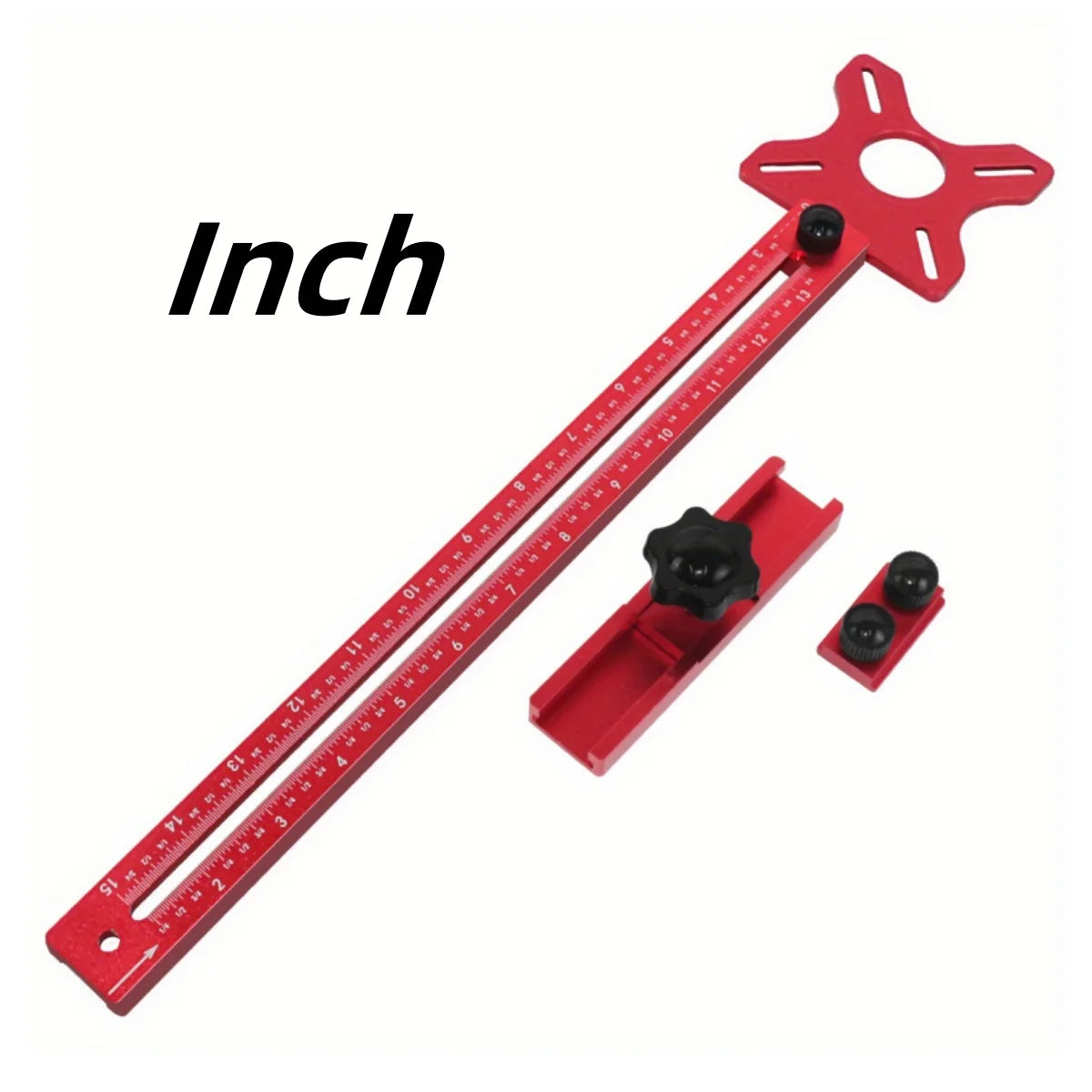 MM/Inch Multifunctional Cabinet Hardware Jig and Router Guide, 4 in 1 Router Milling Groove Bracket, Router Circle Cutting Jig