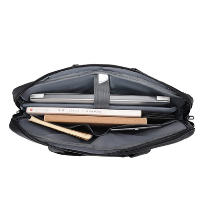 Men's Briefcase, Minimalist Business Shoulder Bag, Men's Messenger Bag, Large Capacity Office Tote, 14-inch Laptop Bag
