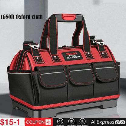 2026 New1680D Oxford Cloth Tool Bag Professional Electrician Wrench Waterproof Working Multifunction Organizing Storage Tool Bag