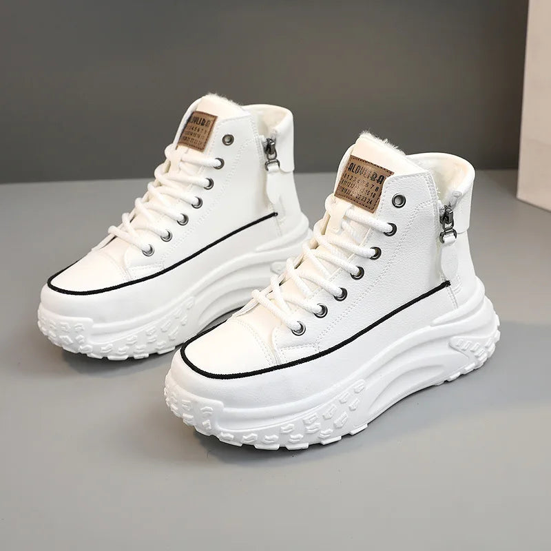 Women's Sneakers, Luxury Fashion Womens Boots, High-top Platform Casual Shoes, New Female Outdoor Running Shoes, Winter Women Shoes