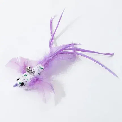 Interactive Cat Toy Hands-Free Cat Stick Playing Kitten Playing Teaser Wand Toy Suction Cup Bird/Feather Cat Wand Pet Supplies