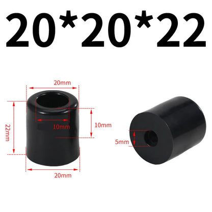 Black Rubber Bumper Furniture Pad Feet Leg Pads Tile Floor Protectors Table Leg Cover With Washers