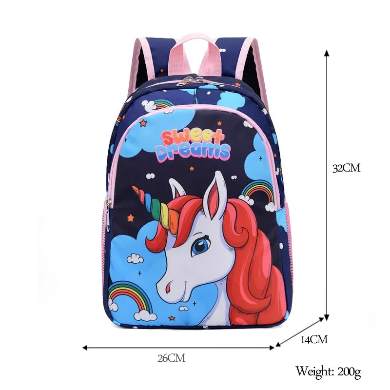 Boy Girl Cartoon Unicorn Schoolbags Large Capacity School Backpack Kindergarten Primary School Backpacks Kawaii Kids Bag
