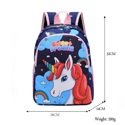 Boy Girl Cartoon Unicorn Schoolbags Large Capacity School Backpack Kindergarten Primary School Backpacks Kawaii Kids Bag