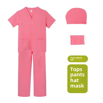Children's, Men's, and Women's Retro Dance Clothes, Children's White Lab Coat, and Small Doctor's Surgical Clothes. Cosplay Costumes