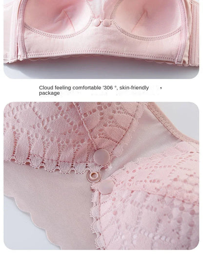 Front Button Maternity Nursing Bra Adjustable Gathered Underwear Comfortable Breastfeeding Bra for Feeding Pregnant Women Clothes