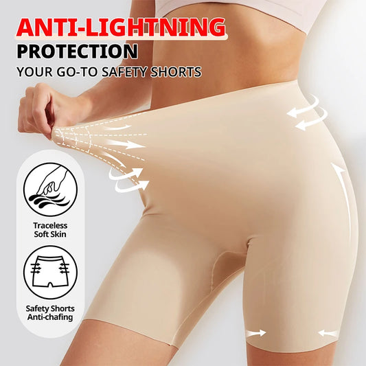 Flarixa High Waist Safety Shorts Anti Light for Women Anti Chafing Boxers Underwear Protective Panties Under Dress Cycling Pants