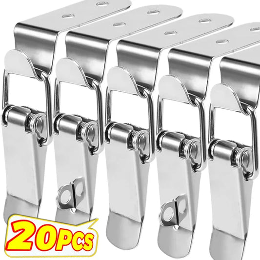 90° Duck-mouth Buckle Lock, Wooden Boxes, Hardware Closure Hasps, Snap Lock Clamp Quick Release Latch for Suitcase Drawers Cabinet