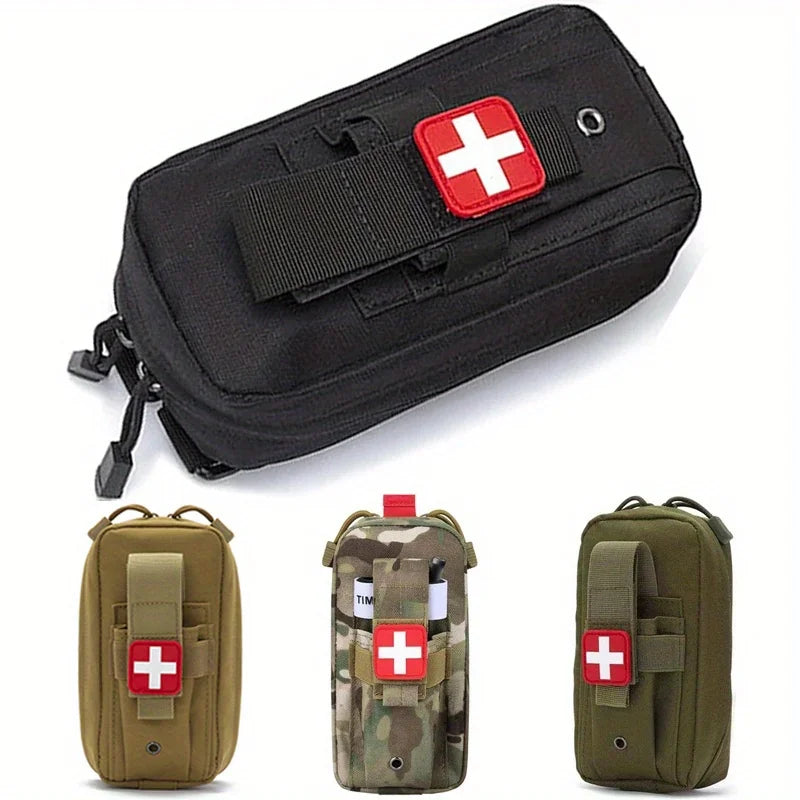 Tactical First Aid Kit Tourniquet Medical Rescue Molle Pouch Survival Gear for Camping Hiking Emergency Preparedness