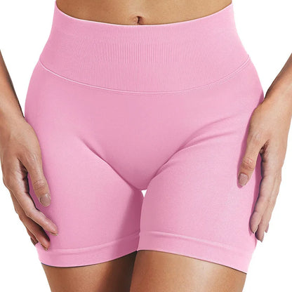 4.5'' Shorts Seamless Low Ribbed Waistband Gym Shorts Scrunch Bum Yoga Shorts Booty High Stretch Running Bike Shorts
