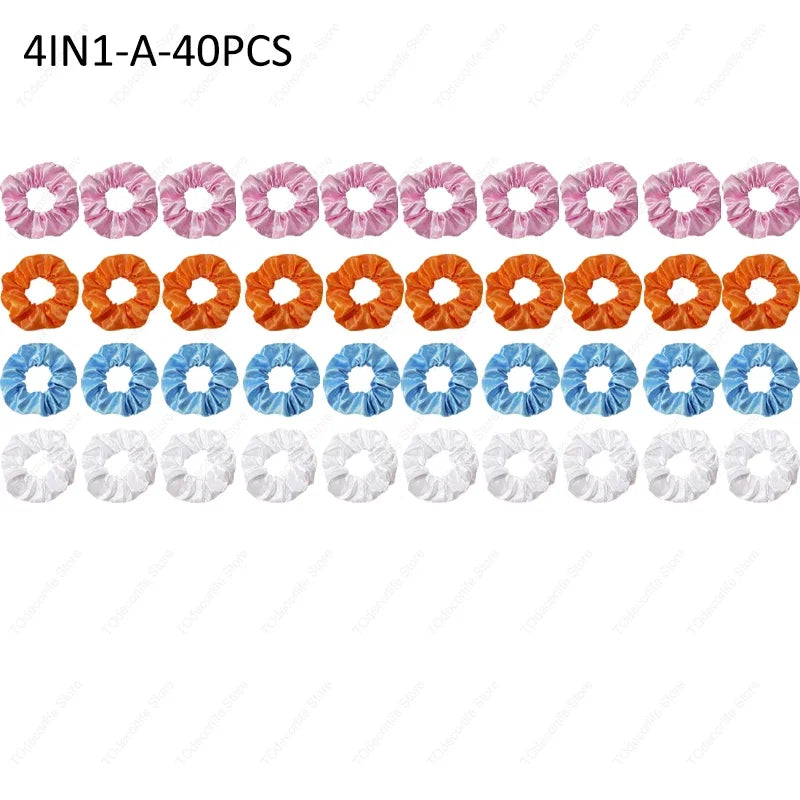 LED Luminous Scrunchies Hairband Women Glowing Elastic Hair Tie Hair Rope Girl Glow in the Dark Party Supplies Hair Accessory