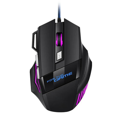 New Hyperspeed USB Gaming Mouse, RGB Backlit Ergonomic Game Mice, 7D Esports Wired Mouse for Laptop PC Gamer