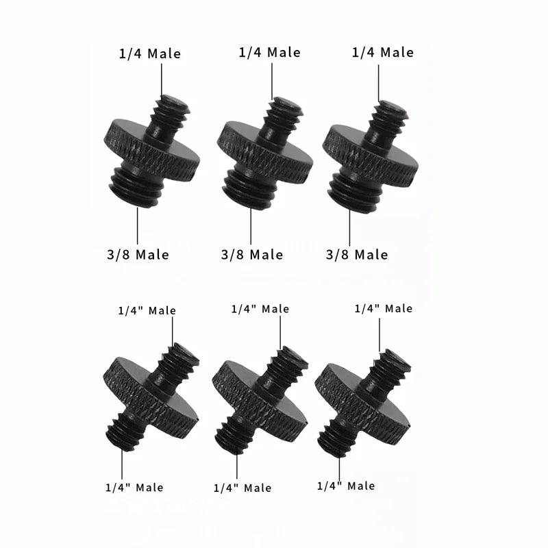 2/4pcs Universal Camera Conversion Screw 1/4 Male to 3/8 M4 M5 M6 M8 M10 Male Screw Tripod Monopod Mount Adapter Photography