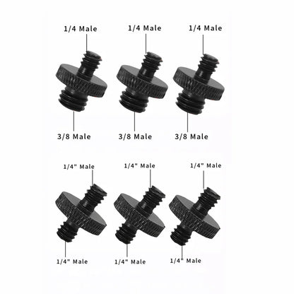2/4pcs Universal Camera Conversion Screw 1/4 Male to 3/8 M4 M5 M6 M8 M10 Male Screw Tripod Monopod Mount Adapter Photography