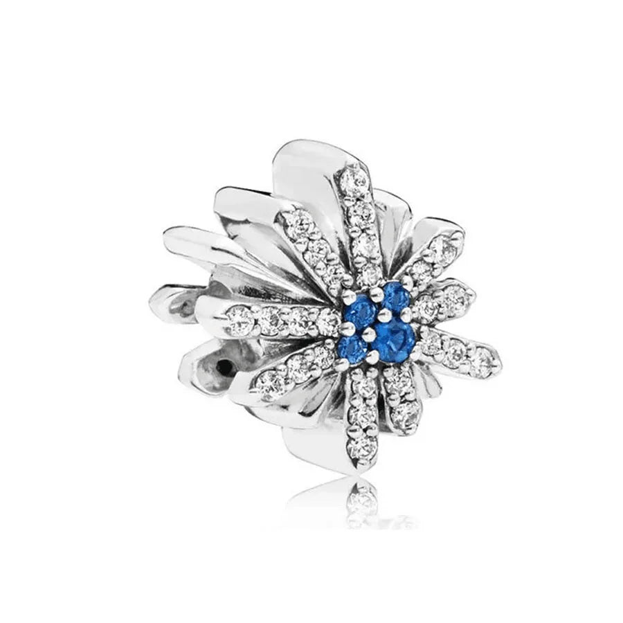 Nuevo colgante de plata 925 compatible con pulsera original, joyas para mujer, serie azul, colgante de pulpo, delfín, búho, camaleón